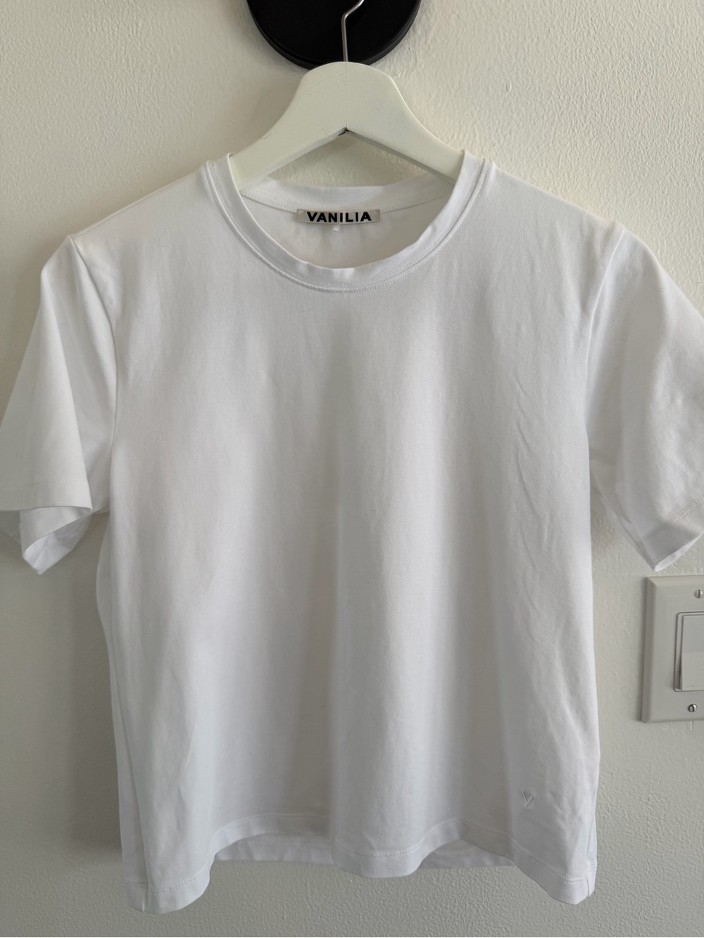 Vanilia Women's White Short Sleeve Crew Tee